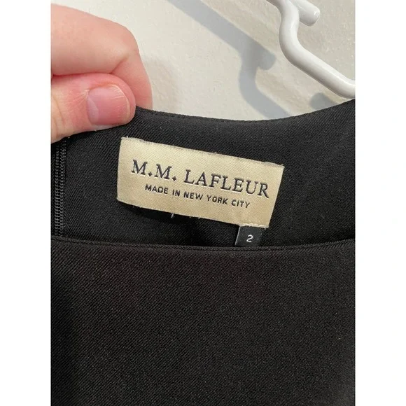 M.M. Lafleur Pauline Dress in‎ Black Size 2 Classic Quiet Luxury LBD - Picture 7 of 8